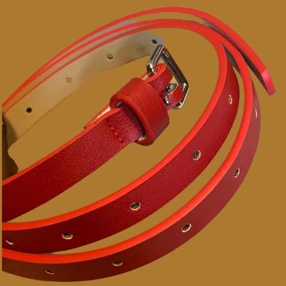 THIN PINK WAIST BELT w/ MULT. HOLES!!! - Picture 7 of 7